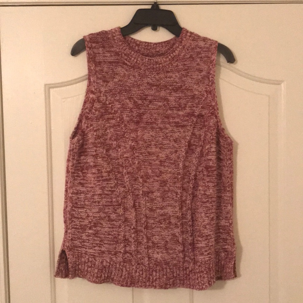 LOFT knit sweater tank top, pink